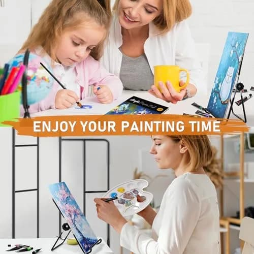 Nicpro 68PCS Acrylic Paint Canvas Set for Adults with 24 Paints | Complete Art Kit for Beginners thumbnail 7