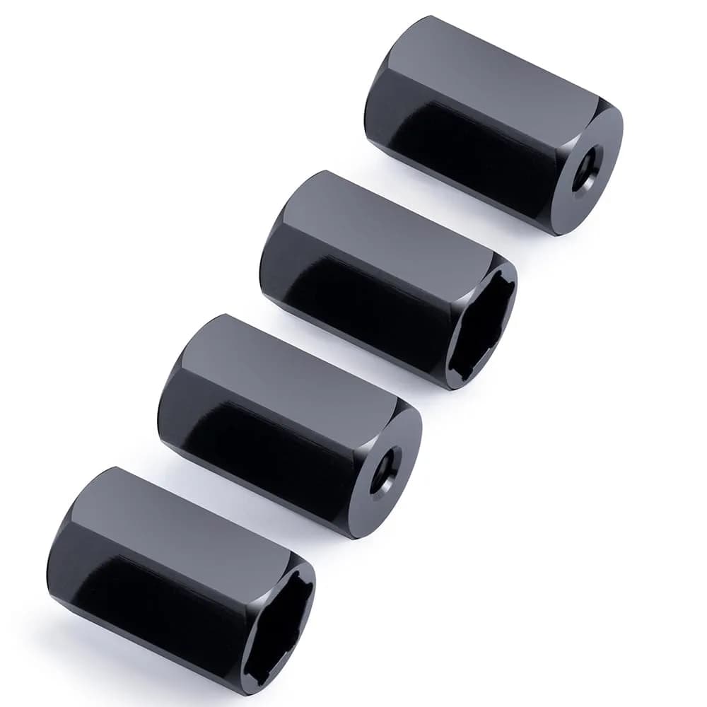 MORLORDY 5mm to 7mm (+10mm) Wheel Hex Hubs Adapter for 1/10 WPL D12 D42 | Aluminum Alloy RC Upgrade Part - main product image