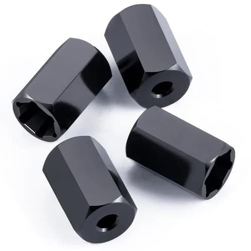 MORLORDY 5mm to 7mm (+10mm) Wheel Hex Hubs Adapter for 1/10 WPL D12 D42 | Aluminum Alloy RC Upgrade Part thumbnail 6