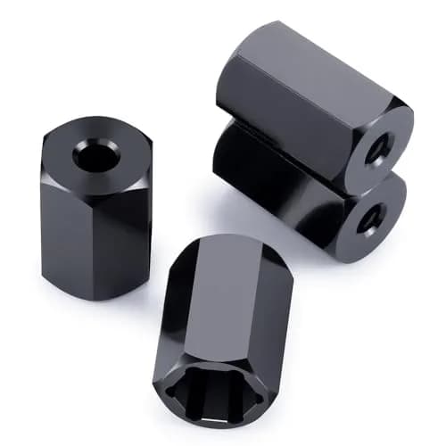 MORLORDY 5mm to 7mm (+10mm) Wheel Hex Hubs Adapter for 1/10 WPL D12 D42 | Aluminum Alloy RC Upgrade Part thumbnail 2