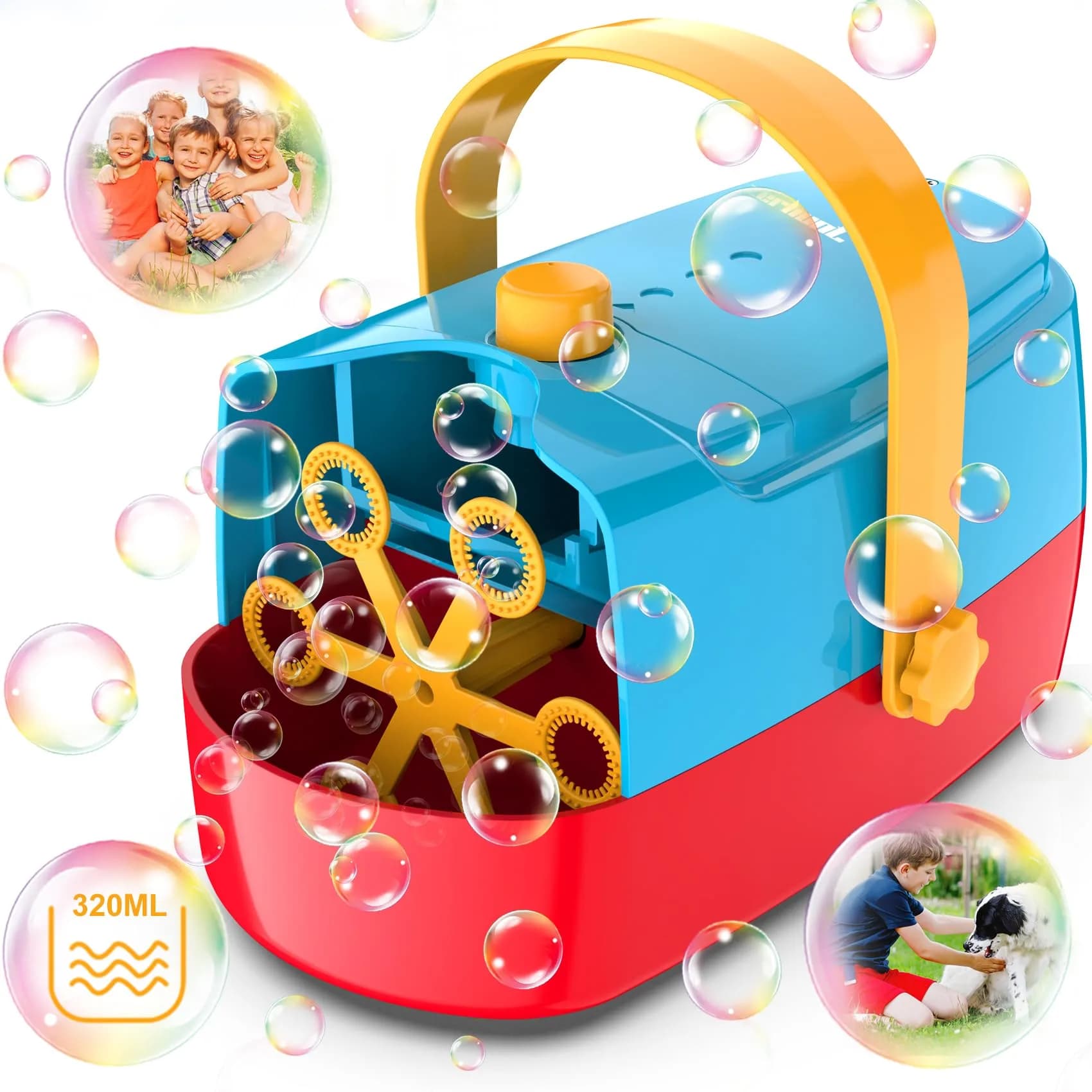 Zerhunt Automatic Bubble Machine Blower 18000+ Bubbles/Min | 24.89 cm (9.8 in) x 14.71 cm (5.8 in) x 13.31 cm (5.2 in)