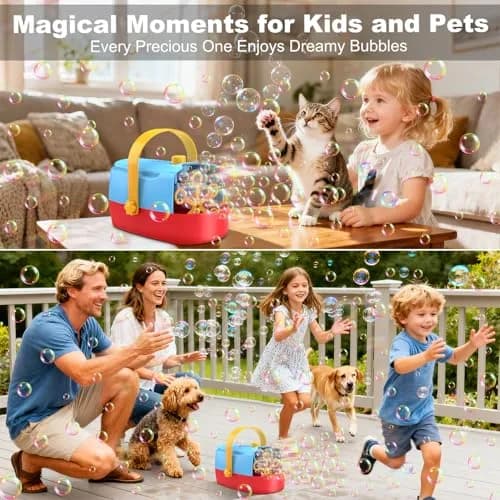 Zerhunt Automatic Bubble Machine Blower 18000+ Bubbles/Min | 24.89 cm (9.8 in) x 14.71 cm (5.8 in) x 13.31 cm (5.2 in) thumbnail 7