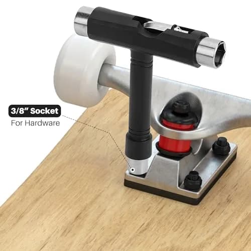 OAOJUBR Skate Tools, Multifunctional All-in-One Skateboard Wrench, 2-in-1 Portable T-Type Wrench and Built-in L-Type Cross Head Screwdriver, longboard accessories thumbnail 5