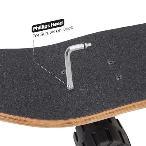 OAOJUBR Skate Tools, Multifunctional All-in-One Skateboard Wrench, 2-in-1 Portable T-Type Wrench and Built-in L-Type Cross Head Screwdriver, longboard accessories thumbnail 6