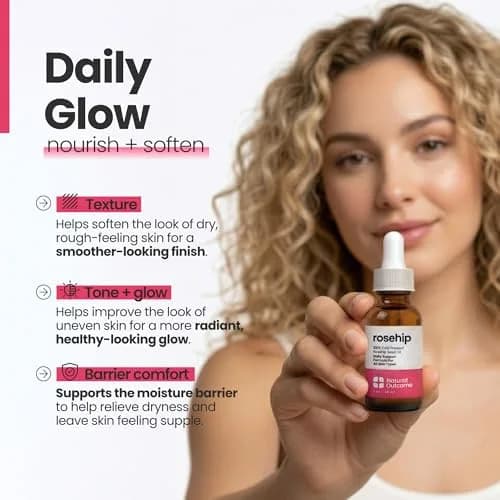 natural outcome Rosehip Oil 1 oz | Pure, Cold-Pressed Face Oil for Hydration & Anti-Aging thumbnail 3