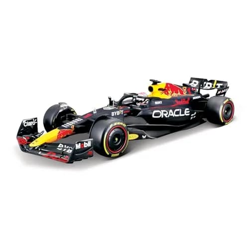 Bburago 1:18 Scale Formula Race Oracle Red Bull Racing RB19 (2023) Diecast Vehicle with Driver Helmet Verstappen #1 | Detailed Collectible thumbnail 1