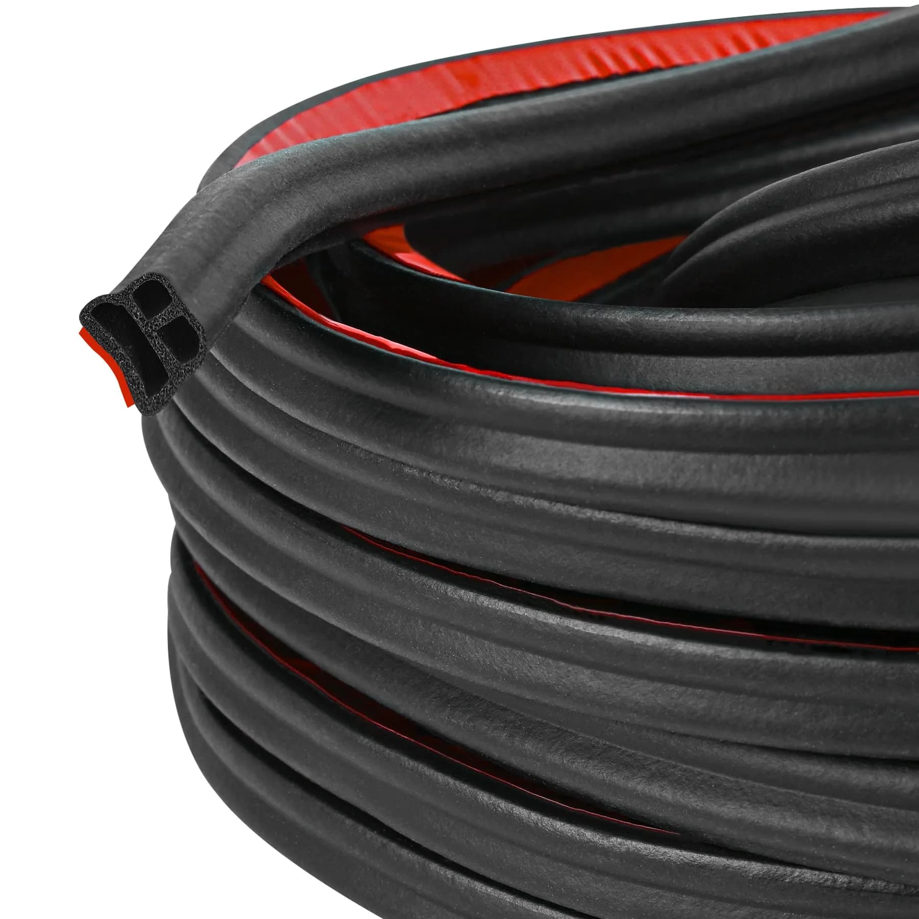 CloudBuyer Universal Car Weather Stripping 16.5ft | L-Shape EPDM Rubber Seal for Doors, Windows, Engine Hood — 65.6 Feet Long