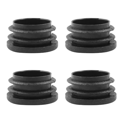 Bonsicoky 1-1/4 Inch (32mm) Black Round Plastic Hole Plugs | Furniture Floor Protector, 4 Pack thumbnail 1