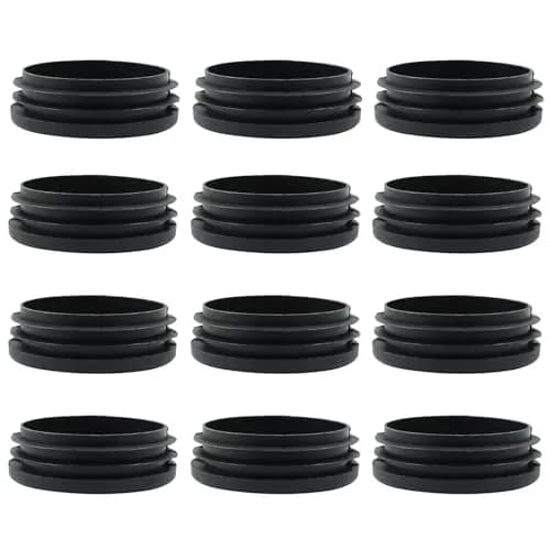 Bonsicoky 12 Pack 3 Inch (76mm) Round Plastic Hole Plugs for Furniture, Black | Impact-Resistant, Scratch-Free Floor Protection thumbnail 1