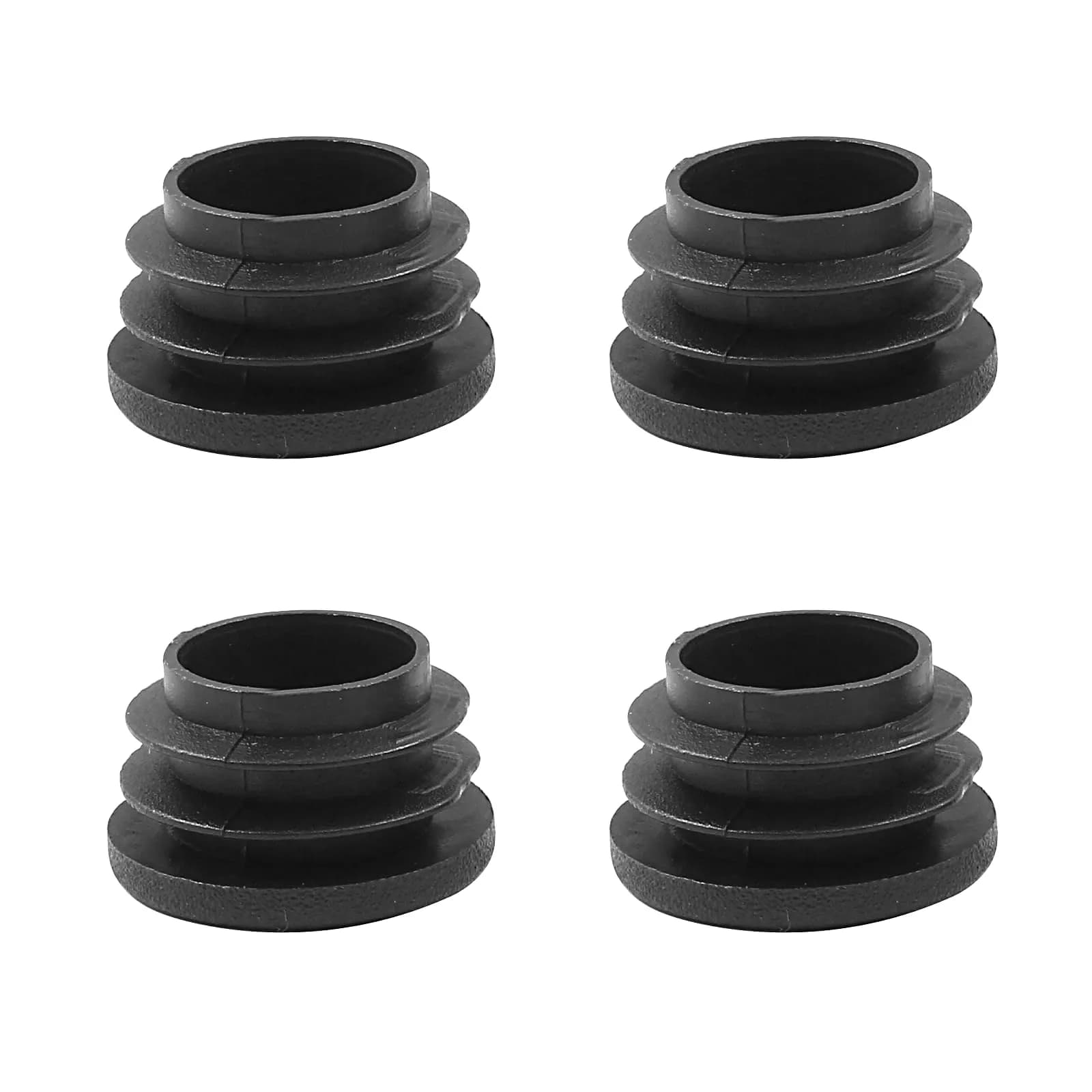 Bonsicoky 1-1/4 Inch (32mm) Black Round Plastic Hole Plugs | Furniture Floor Protector, 4 Pack — 4 Pcs