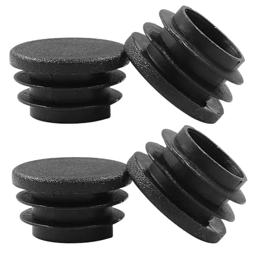 Bonsicoky 1 Inch (25mm) Black Round Plastic Hole Plugs, 4 Pack | Furniture Floor Protector with Impact-Resistant Material thumbnail 5