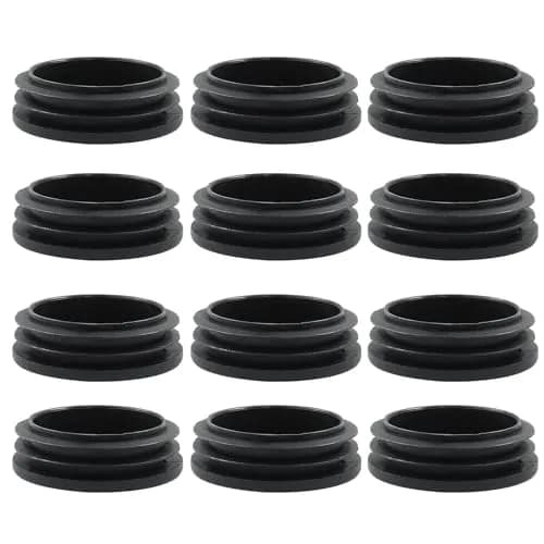 Bonsicoky 12 Pack 2 Inch Black Round Plastic Hole Plugs | Flooring Friendly, Weather Resistant, Easy to Install thumbnail 1