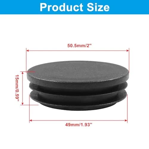 Bonsicoky 12 Pack 2 Inch Black Round Plastic Hole Plugs | Flooring Friendly, Weather Resistant, Easy to Install thumbnail 2