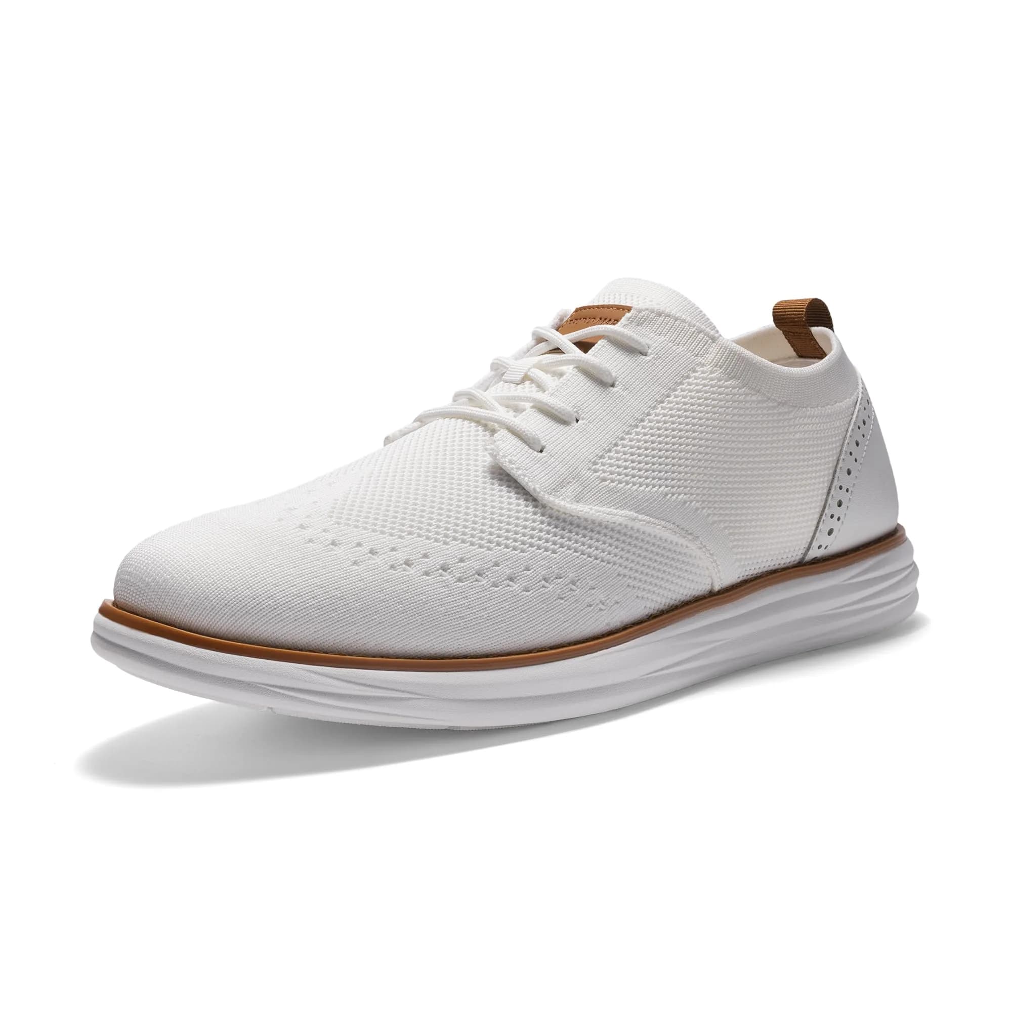 Bruno Marc KnitFlex Mesh Oxfords Sneakers 11-Grey | All-Day Comfort & Style — 6-white / 8