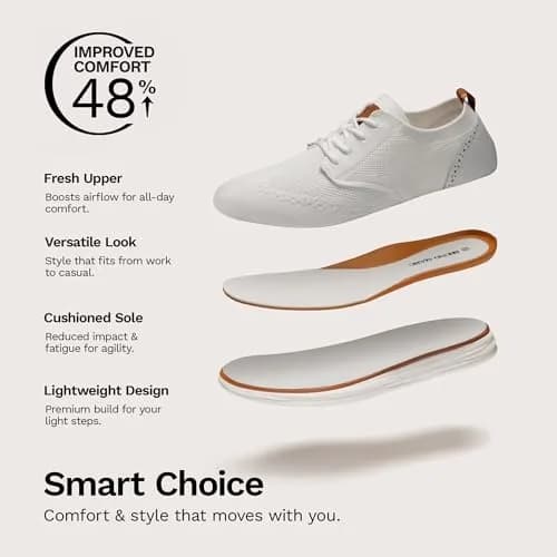 Bruno Marc Men's KnitFlex Mesh Oxfords Sneakers 8 | Breathable Comfort & Lightweight Support thumbnail 8
