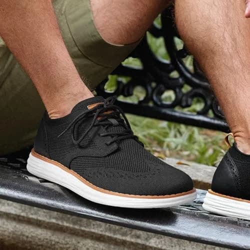Bruno Marc Men's KnitFlex Mesh Oxford Sneakers,8 | Lightweight Breathable Casual Shoes thumbnail 6