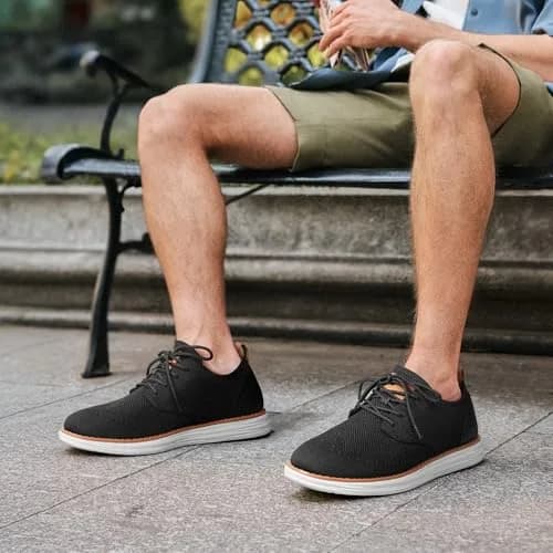 Bruno Marc Men's KnitFlex Mesh Oxford Sneakers,8 | Lightweight Breathable Casual Shoes thumbnail 2