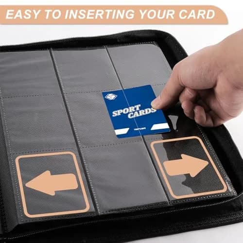 TiopLior Black Card Binder with 432 Side Loading Pockets | Holds Standard 2.5 x 3.5 Inch Cards thumbnail 3
