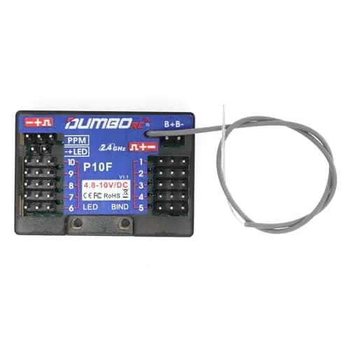DUMBORC DDF-350 RC Radio Transmitter and Receiver 10 Channel HD Screen | 10-Channel Control for RC Cars, Boats, Tanks thumbnail 7