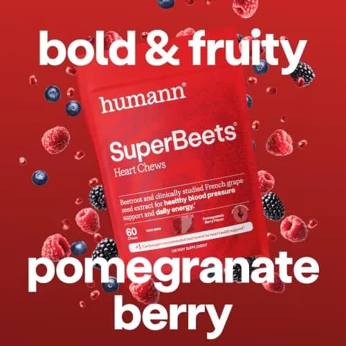 HumanN SuperBeets Heart Chews Pomegranate Berry 120 Ct | Supports Blood Pressure & Energy thumbnail 6