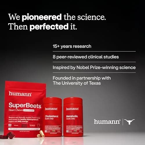 HumanN SuperBeets Heart Chews Pomegranate Berry 120 Ct | Supports Blood Pressure & Energy thumbnail 7