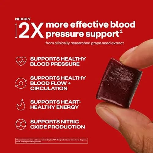 HumanN SuperBeets Heart Chews Pomegranate Berry 120 Ct | Supports Blood Pressure & Energy thumbnail 2