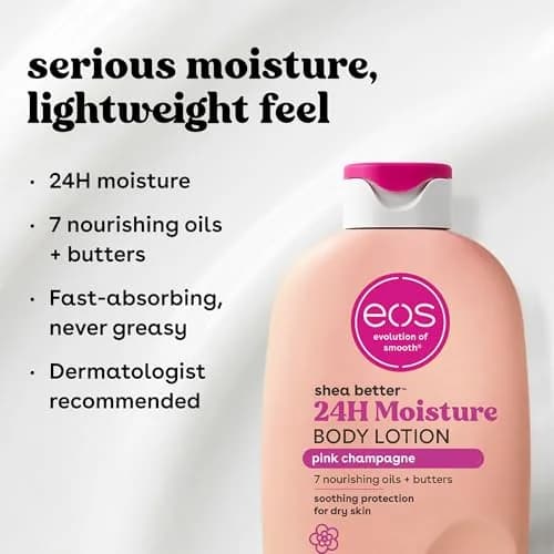 eos Shea Better Body Lotion Pink Champagne 473ml (16 Fl Oz) | 24-Hour Moisture for Soft Skin thumbnail 4