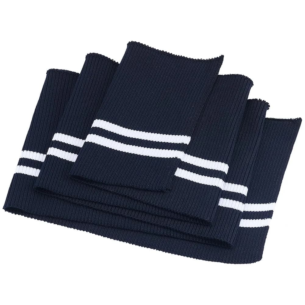 BENECREAT Striped Elastic Fiber Ribbing Fabric 95cm x 14.5cm (37.4" x 5.7") 2-Pack | Soft, Stretchy, Two-Way Stretch Waistband & Cuff Material - main product image