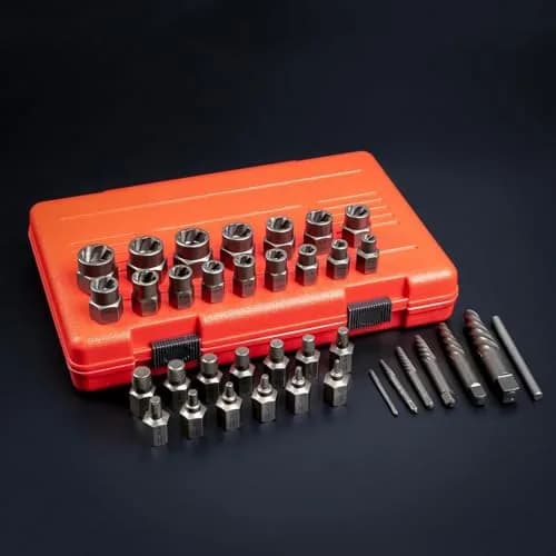 NEIKO 36 Piece Master Screw, Nut, & Bolt Extractor Set with 3/8" Drive Impact Sockets & Spiral Flute Extractors | CR-Mo Steel thumbnail 4