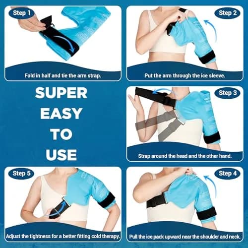 Comfytemp Shoulder Ice Pack Rotator Cuff Cold Therapy Wrap, Small/Medium, 16" x 13.5" | USA-Sourced Pain Relief thumbnail 6