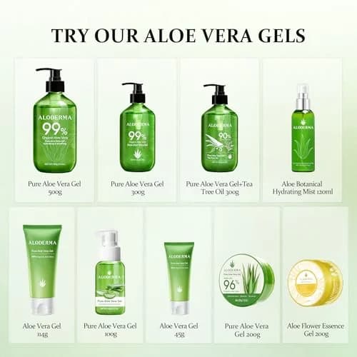 Aloderma Pure Organic Aloe Vera Gel 228ml (8 Fl Oz) | Freshly Harvested for Soothing & Hydrating Skincare thumbnail 10