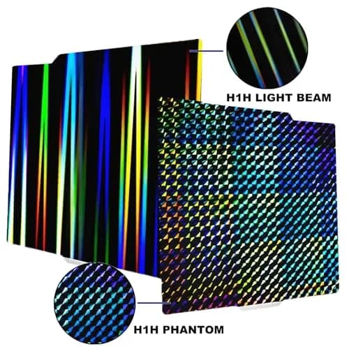 RETUXEP H1H Build Plate for Bambu Lab X1C/X1/X1E/P1P/P1S/A1 257x257mm | Light Beam+Phantom Pattern Double-Sided Spring Steel Sheet thumbnail 2