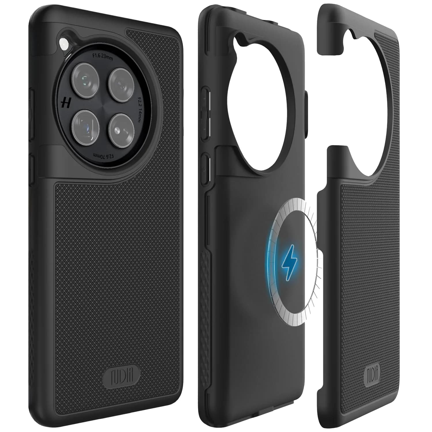 TUDIA MergeGrip Cell Phone Case for OnePlus 13 5G (2025) Indigo Blue | Military-Grade Dual Layer Protection — Matte Black / Magnetic OnePlus 12
