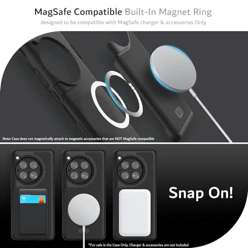 TUDIA MergeGrip Magsafe Phone Case for OnePlus 12 5G 2024 | Military Grade, Drop Tested, Shockproof, Matte Black thumbnail 4