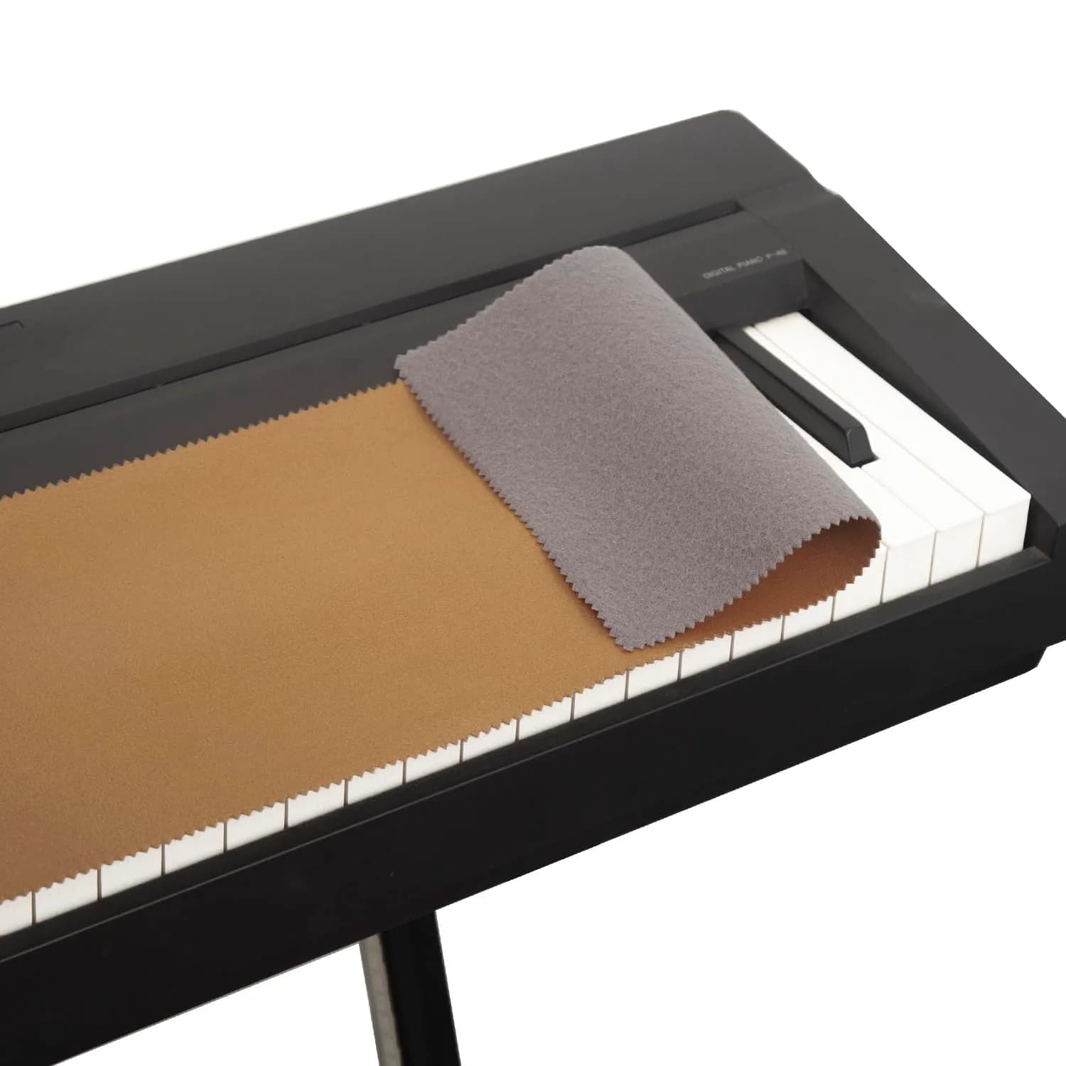 Mooson Piano Keyboard Anti-Dust Cover for Upright, Electric & Grand Pianos | 127cm (50") x 15cm (5.9") Polyester Fabric — Brown