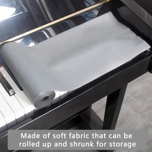 mooson Piano Keyboard Anti-Dust Cover High Technology Fabric Key Cover Cloth for Upright, Electric & Grand Pianos (Gray) | Protects Keys from Dust thumbnail 5