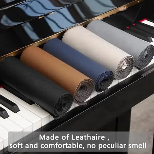 mooson Piano Keyboard Anti-Dust Cover High Technology Fabric Key Cover Cloth for Upright, Electric & Grand Pianos (Gray) | Protects Keys from Dust thumbnail 7