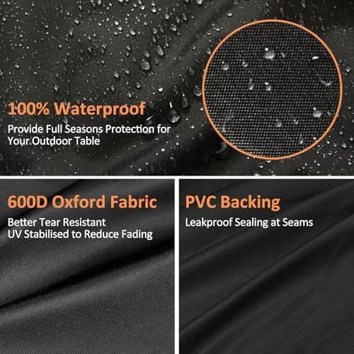 Blackhoso Heavy Duty Grill Cover for Weber Q2000-Q3200 Grills, 57"L x 22.5"W x 39"H | Waterproof, UV Resistant, Windproof thumbnail 5