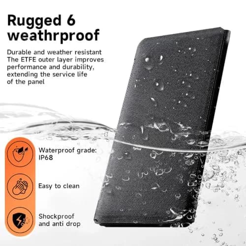 SOKIOVOLA 50W Foldable Solar Panel Charger 24.8% Conversion Rate | 20.7cm (8.15in) Wide thumbnail 3