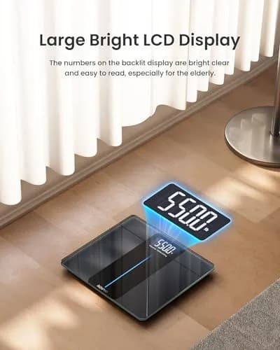 RENPHO 550lb Digital Body Weight Scale with Large LED Display & Extra-Wide Platform thumbnail 5