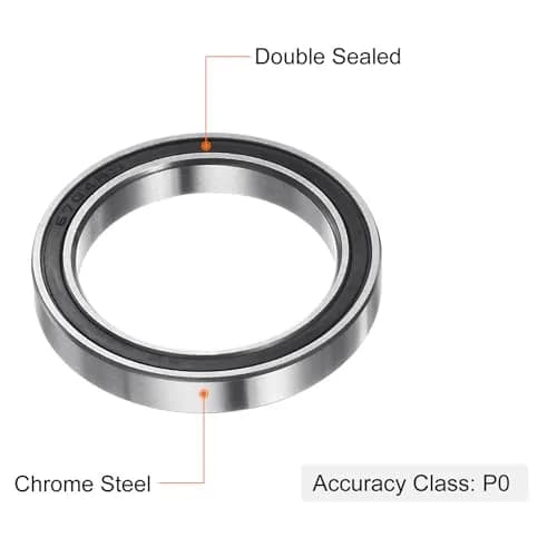 uxcell Deep Groove Ball Bearing 20mm x 27mm x 4mm | Double Sealed Chrome Steel Support thumbnail 4