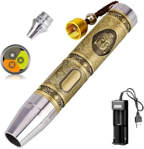 YZYOE Rechargeable Expert Jade Appraisal Flashlight 14.5 cm (5.7 inches) | Multi-Function LED Torch with UV Light thumbnail 1
