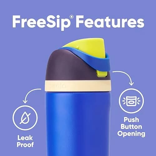 Owala FreeSip Kids Stainless Steel Water Bottle 16 oz Celestial Sphere | Insulated & Leak-Proof for Daily Use thumbnail 3