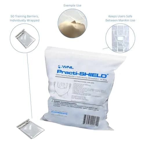WNL Products WL3150IW CPR Manikin Shields, 50 Individually Wrapped thumbnail 3