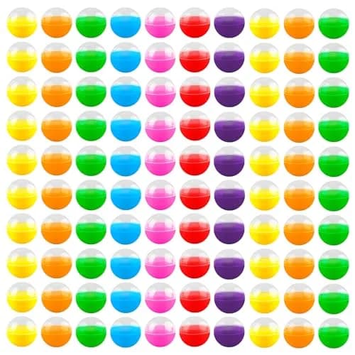 AUEAR 500 Pack Colorful Small Round Capsules 1.1 Inch Vending Machine Containers | Bulk Vending Machine Parts thumbnail 1