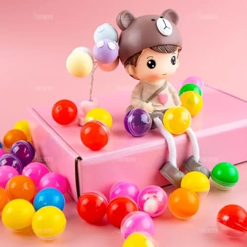 AUEAR 500 Pack Colorful Small Round Capsules 1.1 Inch Vending Machine Containers | Bulk Vending Machine Parts thumbnail 5
