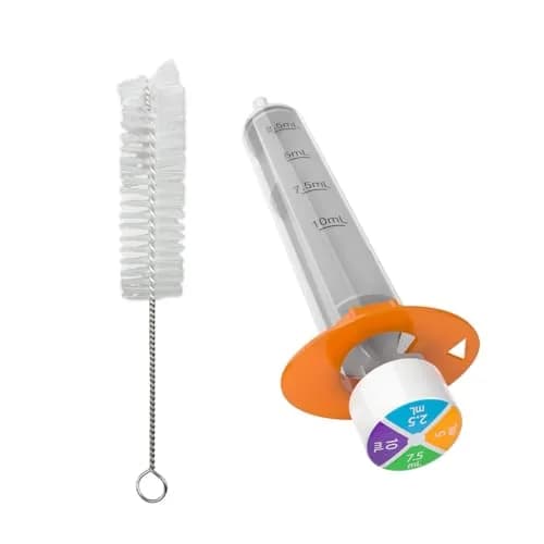 EZY DOSE Kids Oral Syringe & Medicine Dispenser with Brush 10 mL (0.34 Fl Oz) | Accurate Mess-Free Dosing thumbnail 1