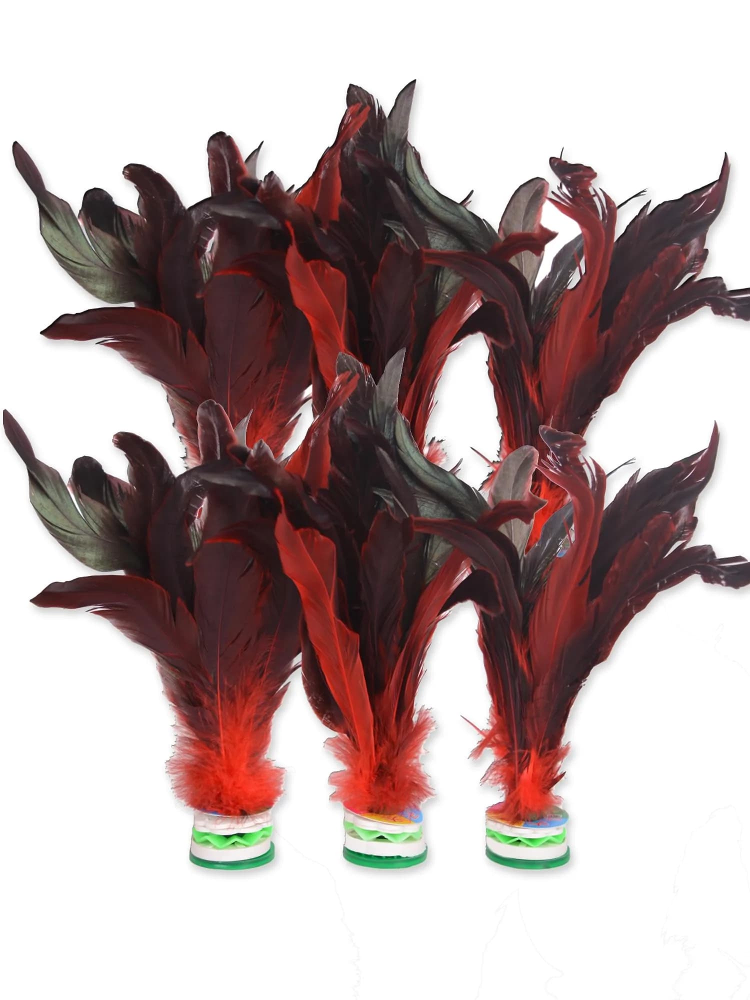 Baitaihem Colorful Kick Shuttlecock Type-B 6 Pack | Chinese Jianzi Foot Sport for Outdoors