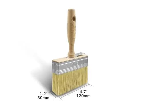 ROLLINGDOG 4.5 Inch Deck Stain Paint Brush (2-Pack, 120mm) | Laser Engraved Beech Wood Handle thumbnail 2