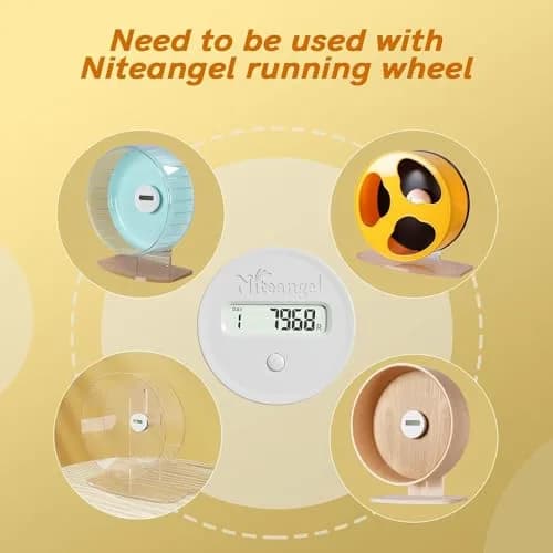Niteangel Hamster Wheel Pedometer 8" | Accurate Exercise Tracking for Small Pets thumbnail 2